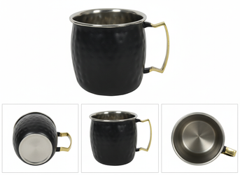 KUBEK STAL NIERDZEWNA 475 ML CZARNA POWŁOKA