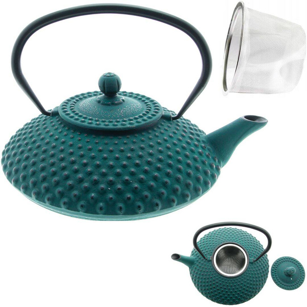 IMBRYK ZAPARZACZ ŻELIWNY Z SITKIEM DO ZIÓŁ HERBATY CZAJNIK 1.25 L ŻELIWO