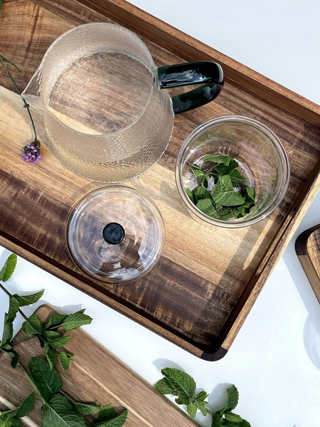 Żaroodporny szklany ZESTAW JACK zaparzacz + 2 szklanki ZIELONY