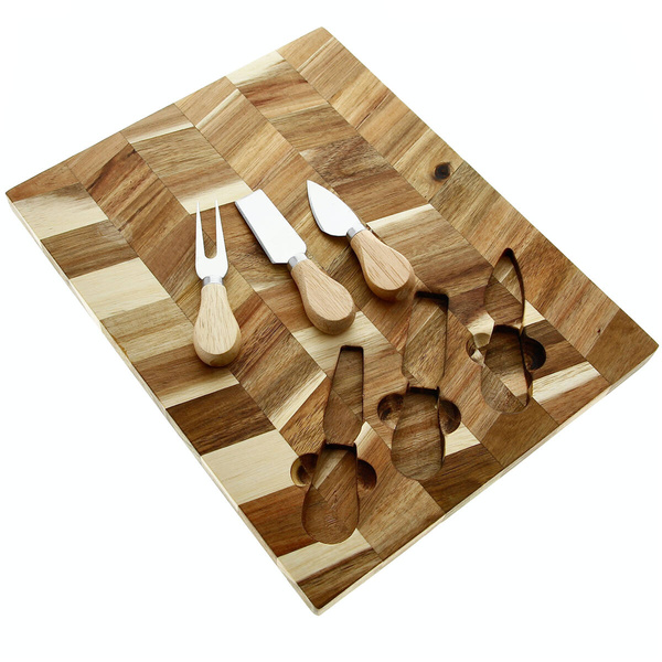 DESKA DREWNIANA TALERZ AKACJA DO SERWOWANIA SERA DAŃ PRZEKĄSEK DO KROJENIA