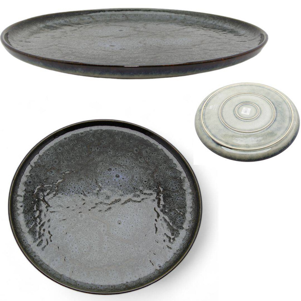 TALERZ OBIADOWY DO PIZZY CIAST DUŻY TALERZ PÓŁMISEK CERAMICZNY TALERZ 32 cm