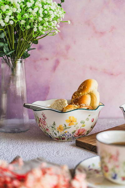 MISKA ceramiczna 20 cm PANI KWIATEK miseczka SALATERKA 1L