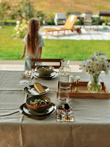 SERWIS OBIADOWY zestaw talerzy ceramicznych 18 el. STORM BROWN na 6 osób