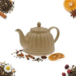 Ceramiczny DZBANEK linia MOSAIQUE BEIGE 1L czajnik do herbaty kawy