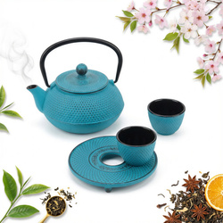 IMBRYK ŻELIWNY 2x CZARKI PODSTAWKA ŻELIWNA