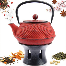 ZAPARZACZ CZAJNIK 0,8L ŻELIWNY PODGRZEWACZ ZESTAW