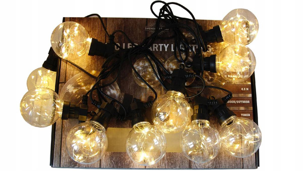 GIRLANDA ŻARÓWKAMI 100 LED Z GNIAZDEM DO ŁĄCZENIA