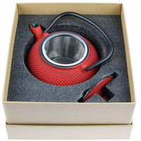 ZAPARZACZ CZAJNIK 0,8L ŻELIWNY PODGRZEWACZ ZESTAW