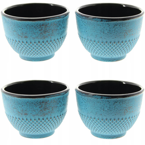 CZAJNIK 1,5L ŻELIWNY 4x CZARKI PODKŁADKA ZESTAW