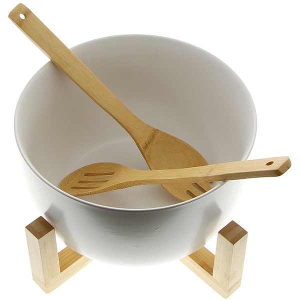 MISKA PÓŁMISEK PORCELANOWA SALATERKA BAMBUS