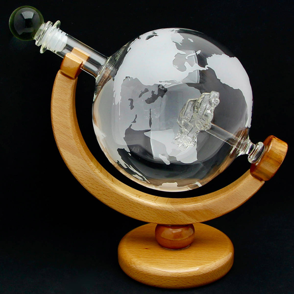 KARAFKA GLOBUS DO WHISKY ALKOHOLU NALEWAK PREZENT