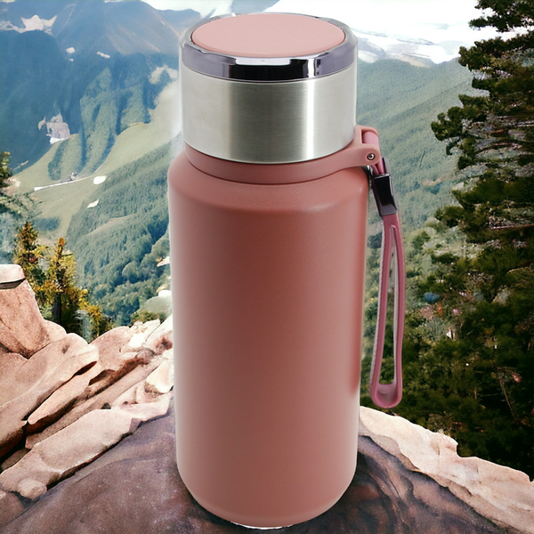 TERMOS KUBEK TERMICZNY PODRÓŻNY STALOWY 650 ml DO KAWY HERBATY WODY +SITKO