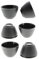 ŻELIWNE 6x CZARKI FILIŻANKI DO HERBATY KOMPLET