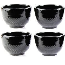 CZARKI ŻELIWNE 4 SZT ZESTAW ŻELIWNY DO HERBATY