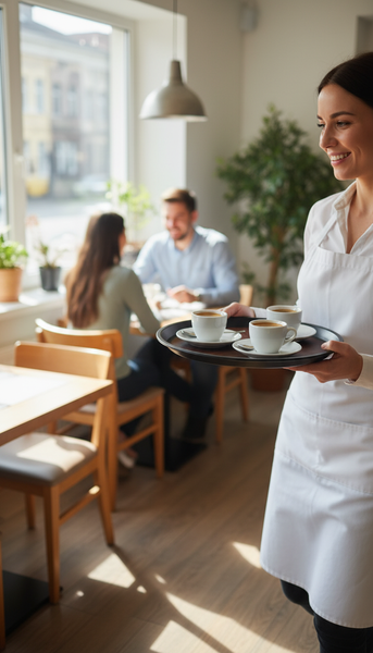TACA KELNERSKA KUCHENNA ANTYPOSLIZGOWA CZARNA 41 cm DO SERWOWANIA PODAWANIA