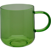 SZKLANKA SZKLANA KUBEK DO KAWY I HERBATY 310 ml. 8,7 cm ZIELONA