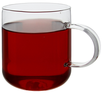 SZKLANKA KUBEK SZKLANY DO KAWY I HERBATY 330 ml. 9 cm PRZEZROCZYSTA