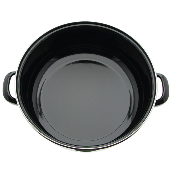 GARNEK EMALIOWANY CZARNA EMALIA 28CM 4.5L BIGOS