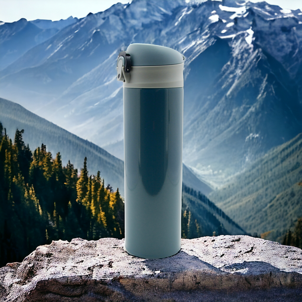 TERMOS KUBEK TERMICZNY PODRÓŻNY STALOWY 450 ml DO KAWY HERBATY WODY