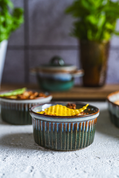 FOREMKA CERAMICZNA MISECZKA DO CREME BRULEE 10cm PIECZENIA SERWOWANIA OMBRES