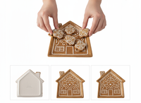 TALERZ PATERA ŚWIĄTECZNYA DO PIERNIKÓW I SERWOWANIA DAŃ 25X 21cm CERAMIKA