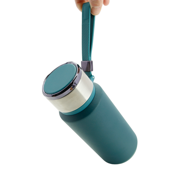 TERMOS KUBEK TERMICZNY PODRÓŻNY STALOWY 650 ml DO KAWY HERBATY WODY +SITKO