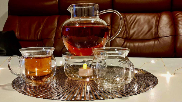 ZESTAW DO GRZANEGO WINA KUBKI DZBANEK PODGRZEWACZ