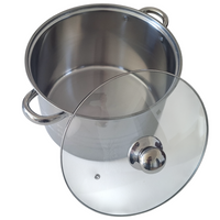 GARNEK STAL NIERDZEWNA 28 cm GAR 12,5L DO GASTRO Z POKRYWKA METALOWA