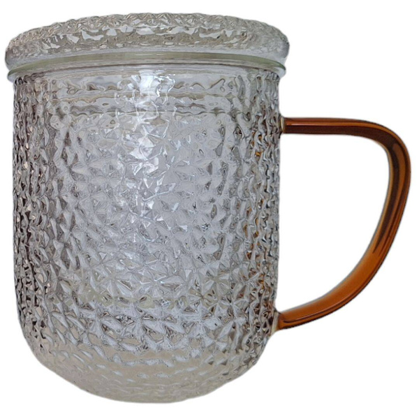 KUBEK SZKLANKA TERMICZNA Z ZAPARZACZEM SZKLNE SITKO DO HERBATY I ZIÓŁ 0,4L