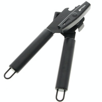 OTWIERACZ DO PUSZEK KONSERW I BUTELEK STALOWY CZARNY 2W1