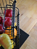 KOSZYK METALOWY PIĘTROWY CZARNY NA WARZYWA OWOCE