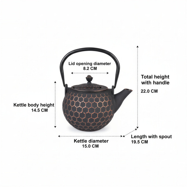 CZAJNIK ŻELIWNY IMBRYK PSZCZÓŁKA 1,2L ZAPARZACZ DO HERBATY I ZIÓŁ ŻELIWO