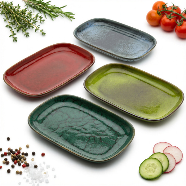 PÓŁMISEK SALATERKA PATERA TALERZ SAŁATKOWY PROSTOKĄTNY CERAMICZNY 20 cm