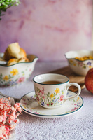 Filiżanka ze spodkiem PANI KWIATEK ceramiczna 250ml