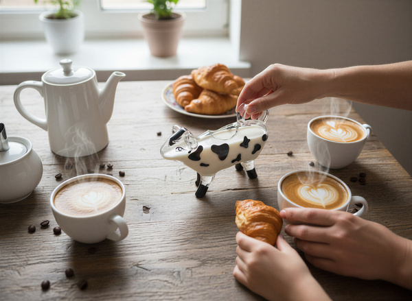 MLECZNIK DZBANEK SZKLANY KROWA DO MLEKA ŚMIETANKI SOSU KRÓWKA 120 ML