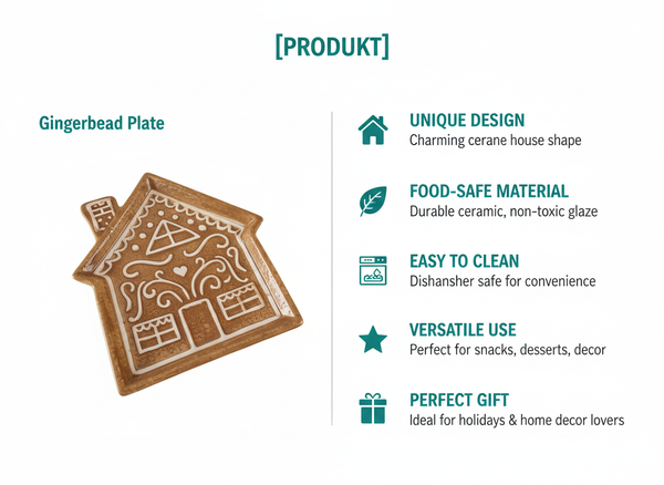 TALERZ PATERA ŚWIĄTECZNYA DO PIERNIKÓW I SERWOWANIA DAŃ 25X 21cm CERAMIKA