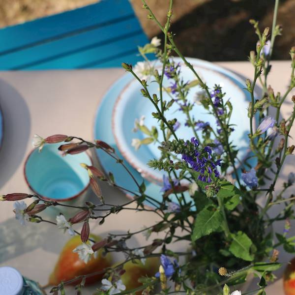 TALERZ GŁĘBOKI OBIADOWY ŚNIADANIOWY DO ZUPY 21 cm 6X SZTUK NIEBIESKI MIX