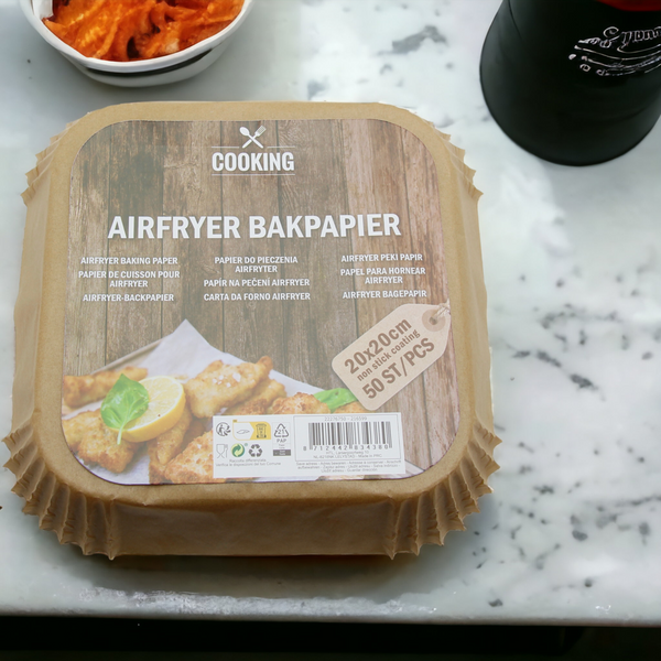 WKŁADKI DO PIECZENIA W FRYTKOWNICY BEZTŁUSZCZOWEJ PAPIEROWE FOREMKI 50 SZT