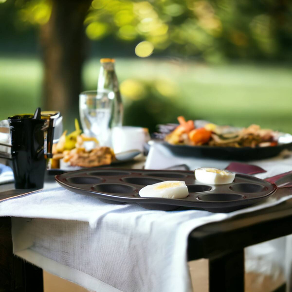 TALERZ NA JAJKA PORCELANOWY PÓŁMISEK DO JAJ