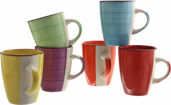 KUBKI CERAMICZNE KUBEK DO KAWY HERBATY ZESTAW 6