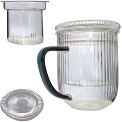 SZKLANKA KUBEK TERMICZNY 0,4L ZAPARZACZ SZKLANY DO PARZENIA HERBATY I ZIÓŁ