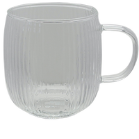 SZKLANKA KUBEK SZKLANY DO KAWY I HERBATY 333 ml 8,9 cm PRZEZROCZYSTY