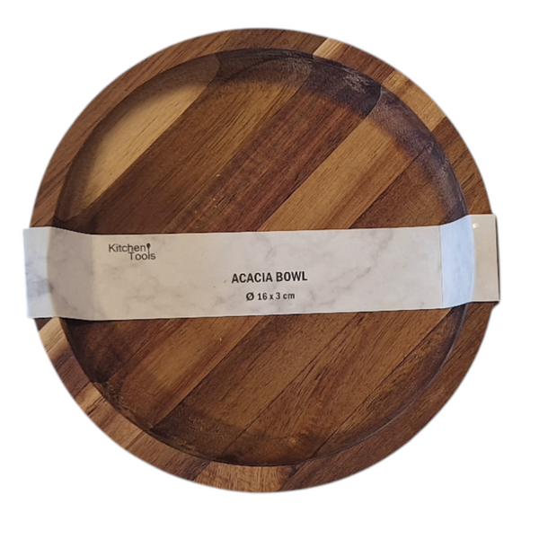 TALERZ PATERA Z DRRZEWA AKACJI DO SERWOWANIA PODAWANIA DAŃ TACA 16 x 3 cm