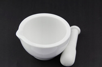 MOŹDZIERZ CERAMICZNY Z TŁUCZKIEM BIAŁY 8 CM MAŁY