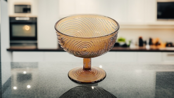 PUCHAREK 300ML SZKLANY NA LODY DESER SALATERKA DO DESERÓW glass BROWN