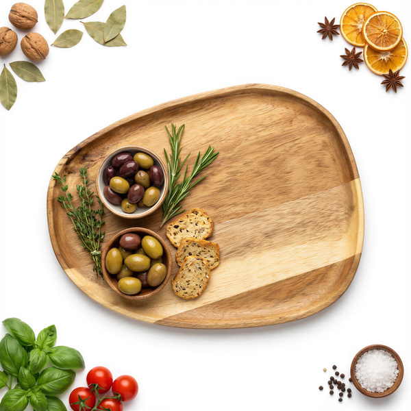 TALERZ DREWNIANY Z AKACJI DESKA DO SERWOWANIA