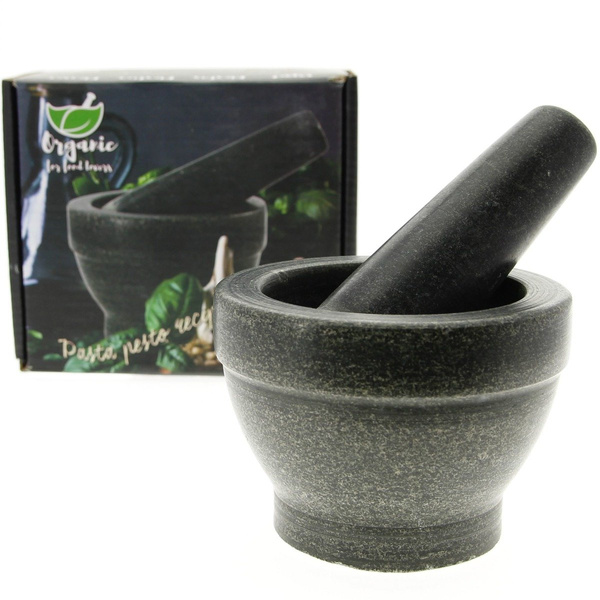 MOŹDZIERZ KUCHENNY Z TŁUCZKIEM KAMIENNY MARMUR