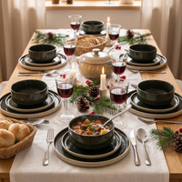 SERWIS OBIADOWY KOMPLET TALERZY 18EL. ZASTAWA OBIADOWA ZESTAW NA 6 OSÓB