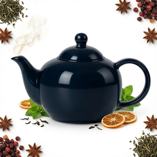 DZBANEK  APARZACZ CERAMICZNY DO HERBATY 1L Z PODWÓJNYM FILTREM I SITKIEM