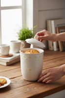 POJEMNIK ORGANIZER NA ŻYWNOŚĆ ARTYKUŁY SYPKIE CERAMICZNY 16CM DAISY LINE